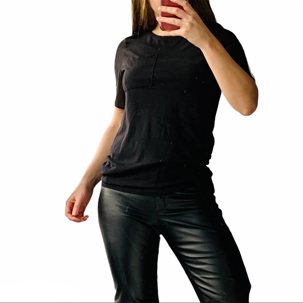TopShop Sheer Transparent Back Basic Slim T-Shirt - Picture 8 of 16
